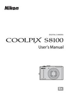 Nikon Coolpix S8100 manual. Camera Instructions.